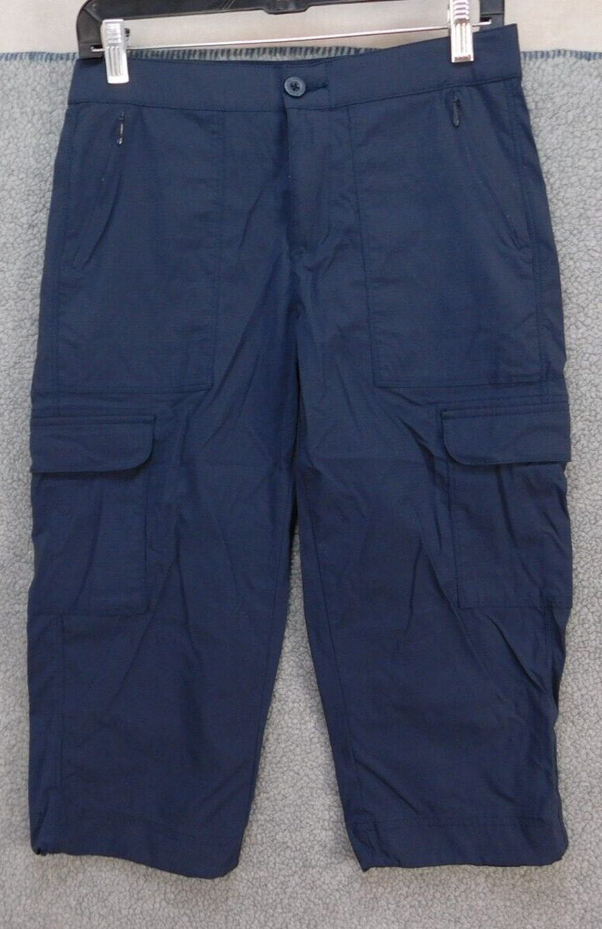 Kathmandu Aotearoa Women's 4 Casual Navy Blue Cargo Capris Nylon Stretch Pants